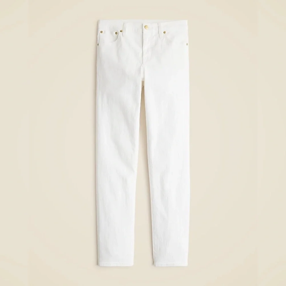 NWT J.Crew White Denim Slim Fit Jeans Size 27 Casual Closet Staple Preppy